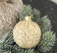 A Santa's Kiss Ornament 3x3in