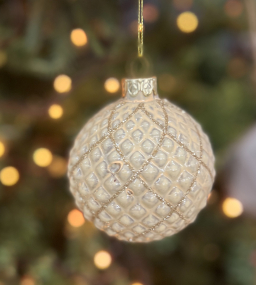 Butterscotch Ball Ornament 3x3in