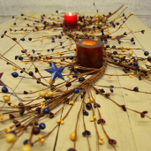 Patriot Metal Stars-n-Berries 4ft Garland