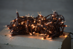 Mini Country Lights Brown Cord 50 Bulb