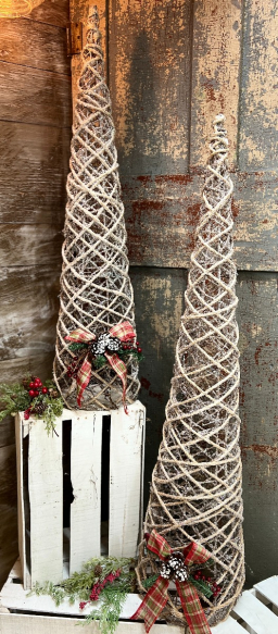 Natural Rattan Trees Set of 2 40in and 48in
