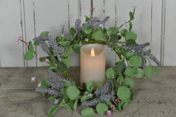 Lavendar Eucalyptus 6.5in Candle Ring