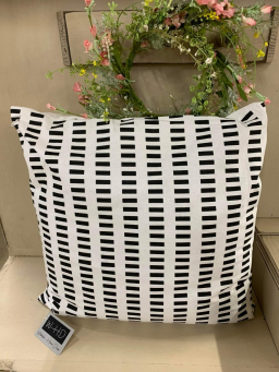 Black Stripe Pillow 20x20in