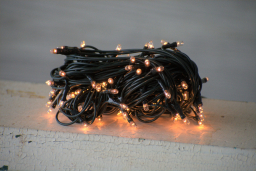 140 Bulb Primitive RICE String Light 26ft Green Cord 8 Function Fuse Box