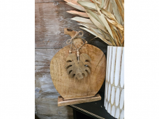 Pumpkin Stand with a Leaf 15x10.75in