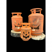 Orange Pumpkin Cylinders Set of 3 5x8, 6x10 and 8x13in