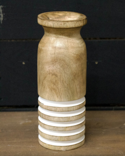 Striped Candle Holder 4x4x12in