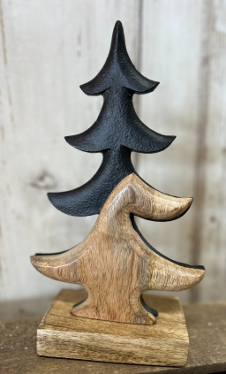 Aluminum and Natural Tree 6x10in
