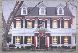 USA Farmhouse w/ 8 LED Lights 16x24in