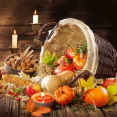 Fall Bounty w/ 3 LED Lights 16inx24in
