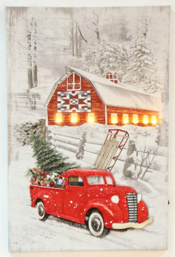 Winter Sled 3D w/ 8 LED Lights 16inx24in
