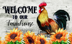Farmhouse Rooster Floor Mat
