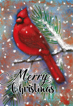 Christmas Cardinal Garden Flag 12x18in